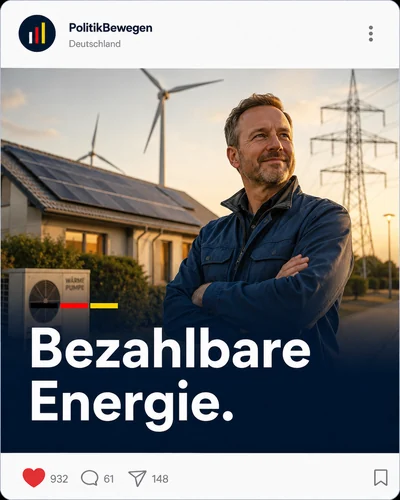 Social-Media-Kachel politische Rede